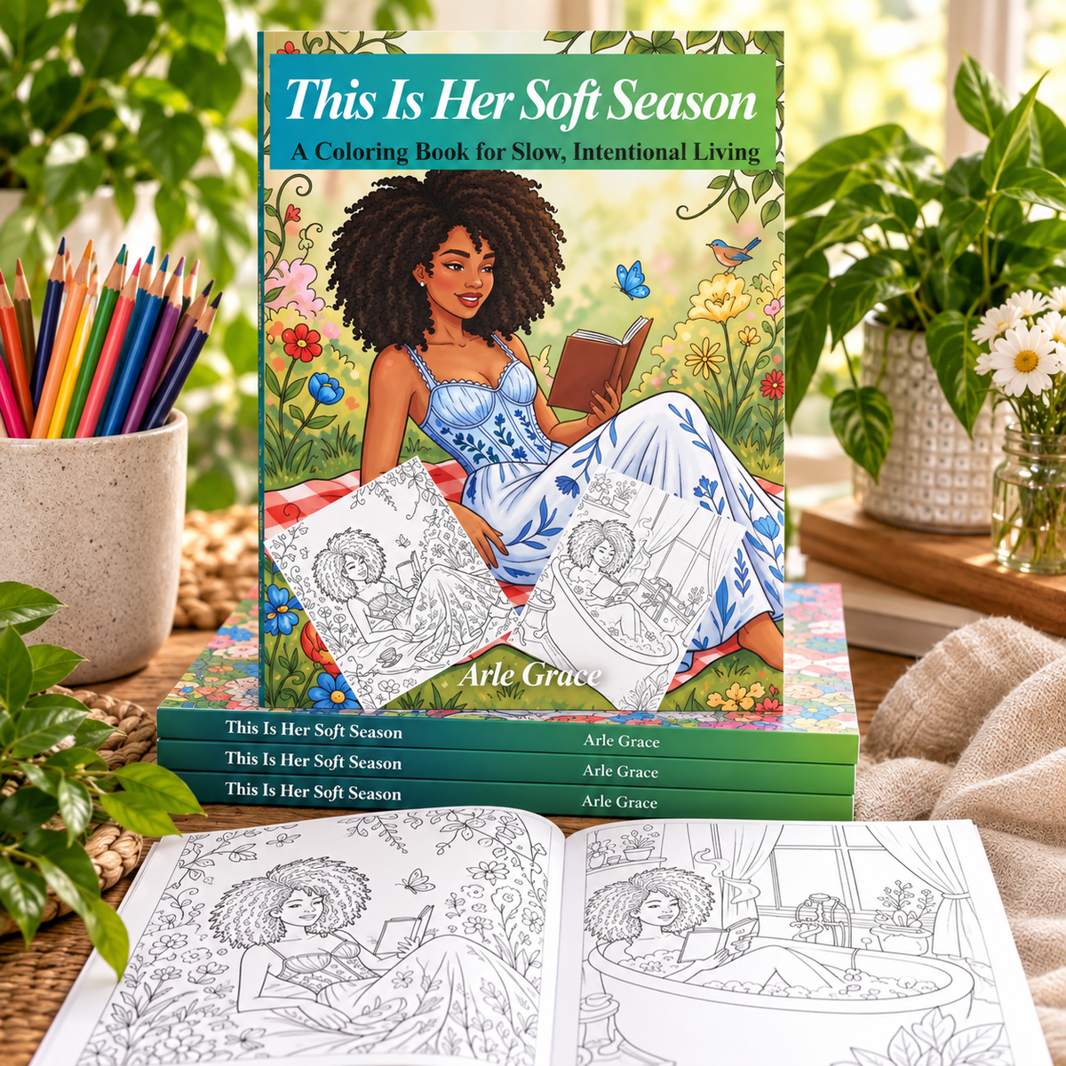C'est sa saison douce : un livre de coloriage pour une vie lente et intentionnelle